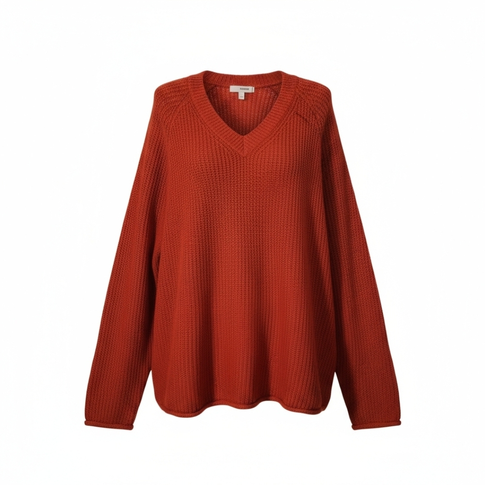 V-Neck Rust Sweater